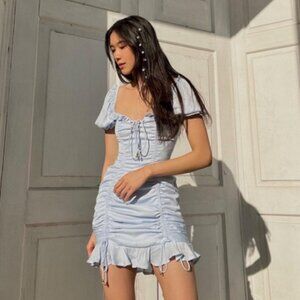 Princess Polly Light Blue Mini Dress